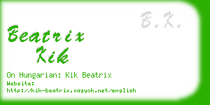 beatrix kik business card